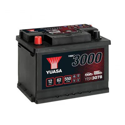 Аккумулятор YBX3078 Yuasa 12V 62Ah 550A