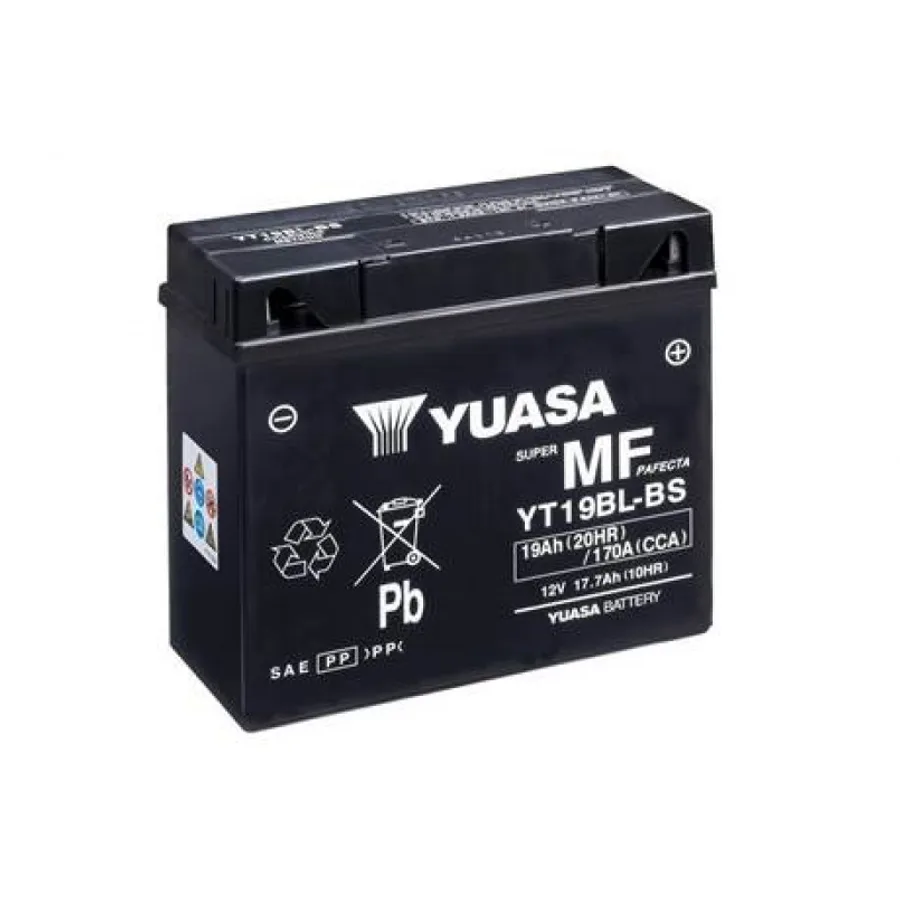 МОТО Yuasa 12V 19Ah MF VRLA Battery YT19BL-BS(сухозаряжений)