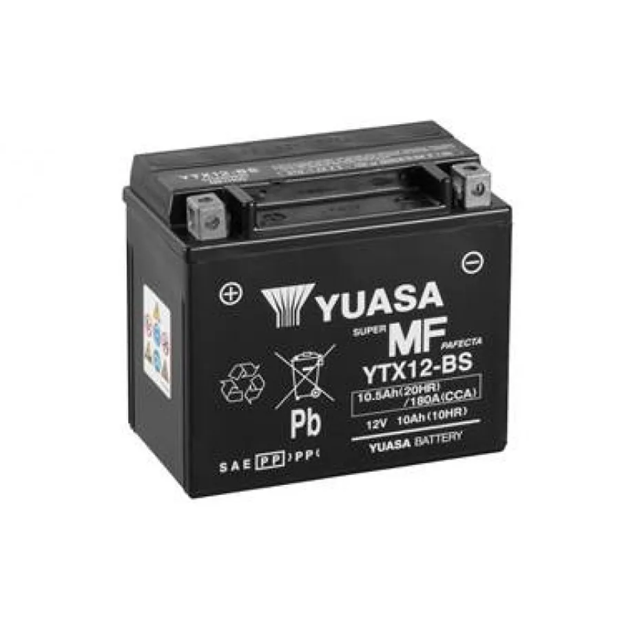 МОТО Yuasa 12V 10,5Ah MF VRLA Battery YTX12-BS(сухозаряжений)