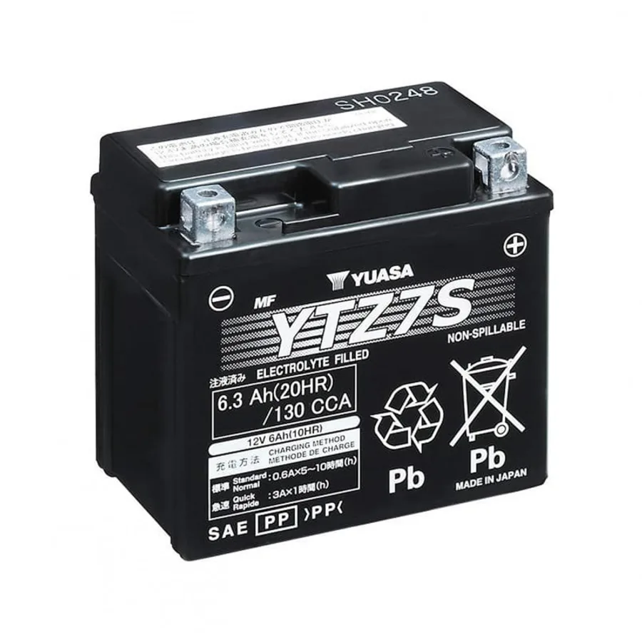МОТО Yuasa 12V 6,3Ah High Performance MF VRLA Battery YTZ7S(GEL)