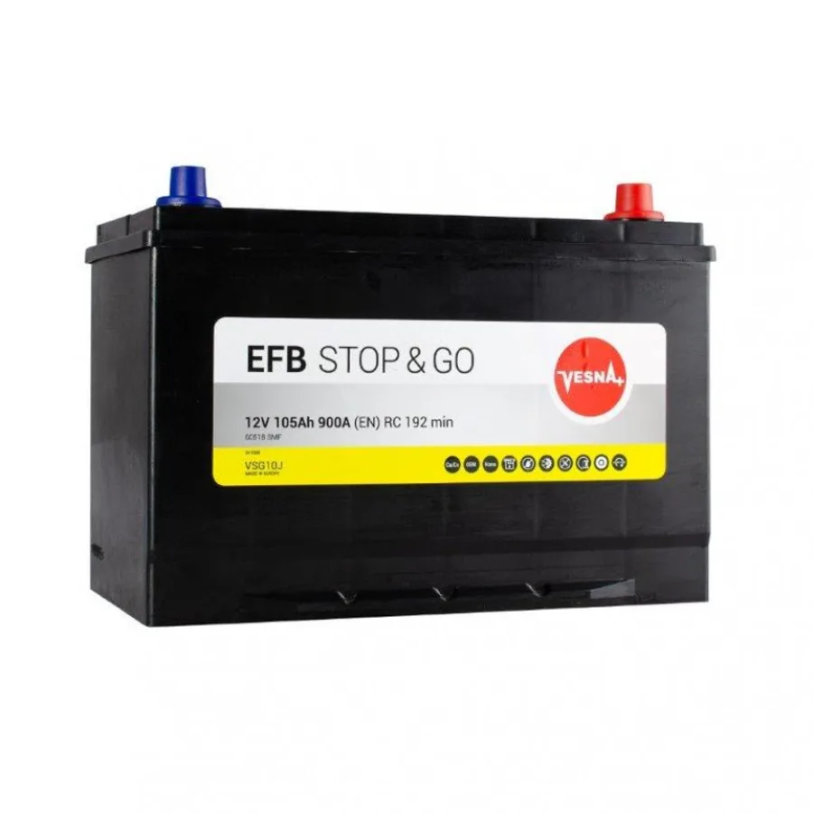 105 Ah/12V NEW!!!! Vesna EFB JIS Euro (0)