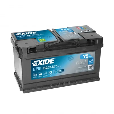 75 Ah/12V EXIDE EFB Euro EL752