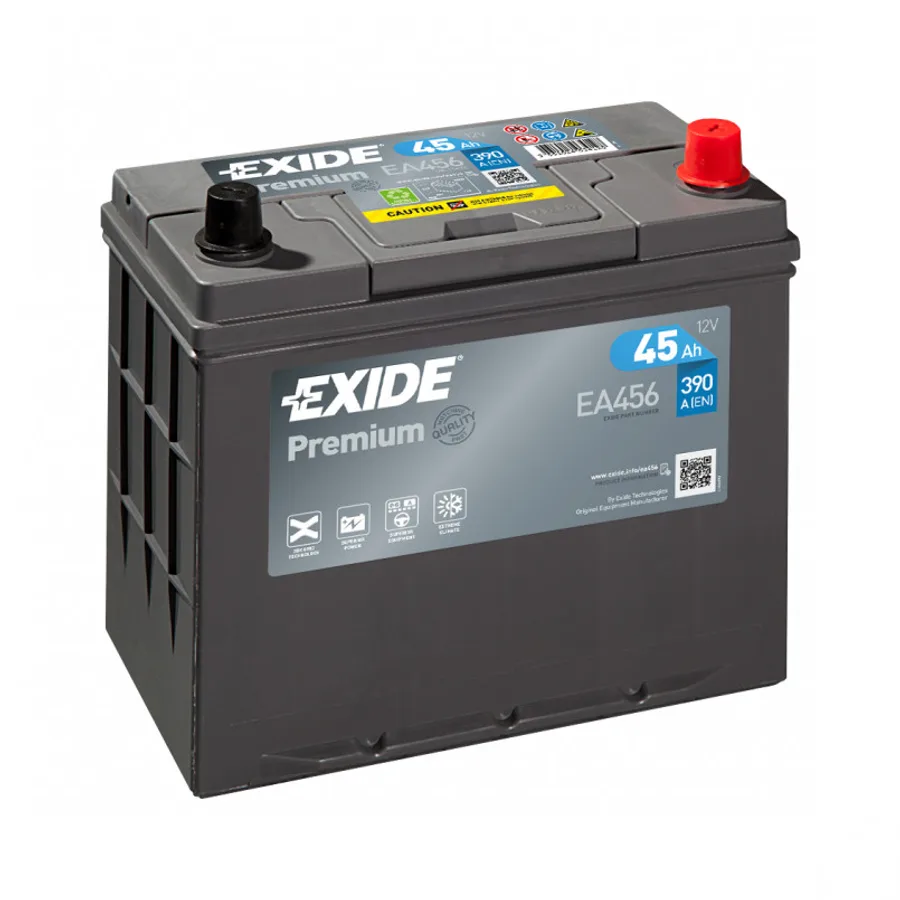 45 Ah/12V EXIDE PREMIUM JIS Euro EA456